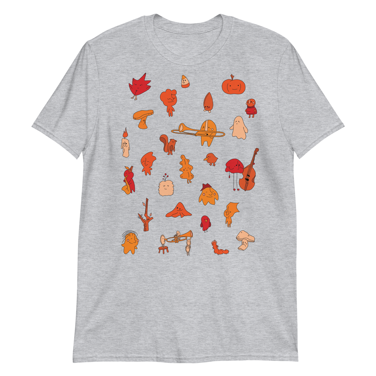 Autumn Critters Tee (White + Grey)