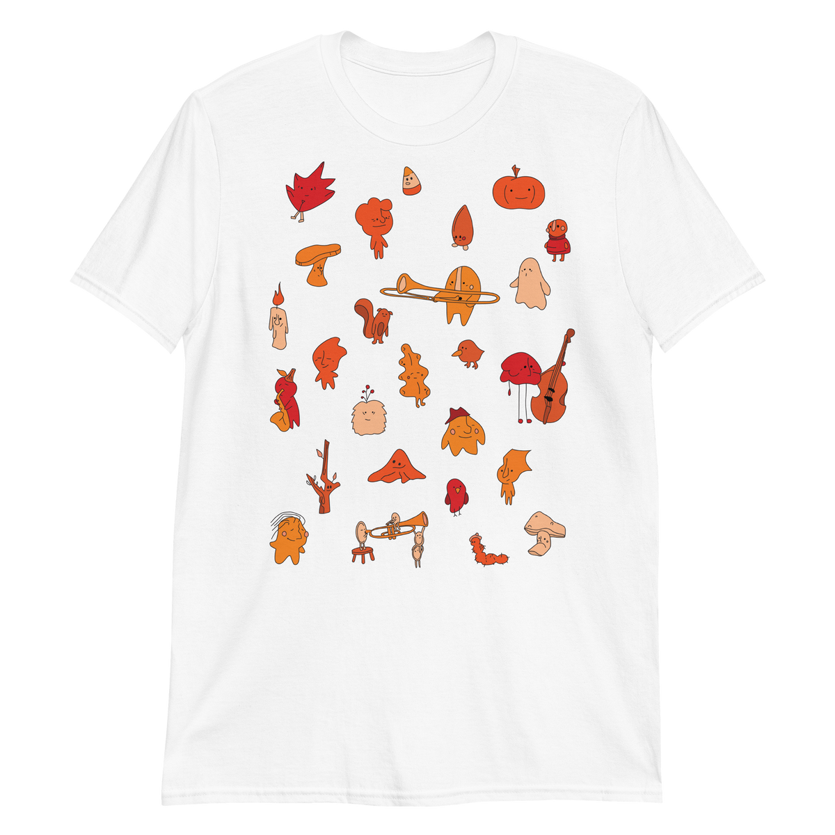 Autumn Critters Tee (White + Grey)